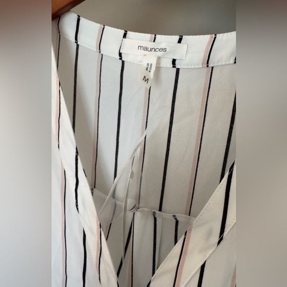 Stripe Print Button Front Tank Brand: Maurices - Picture 4 of 5